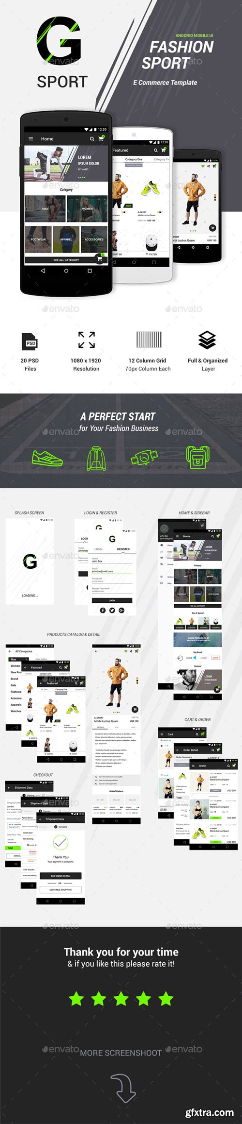 GR - G-Sport | Fashion Ecommerce UI Kit 20565573