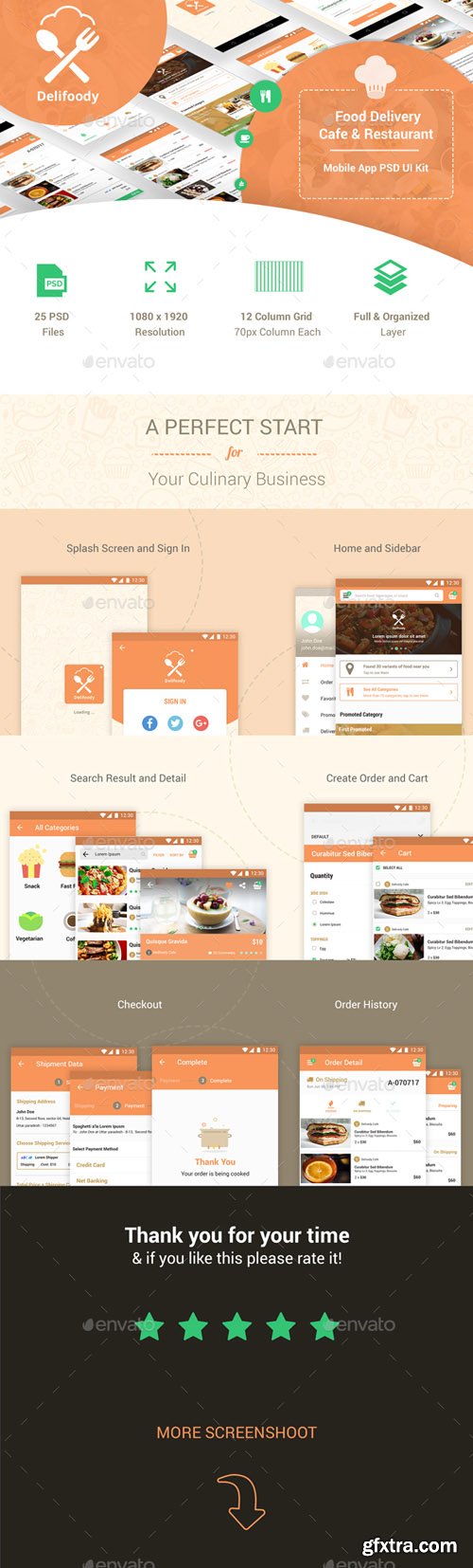 GR - Delifoody | Food Delivery & Restaurant Mobile UI Kit 20652806