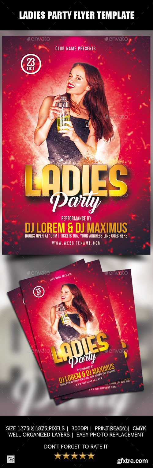 GR - Ladies Party Flyer Template 20664844