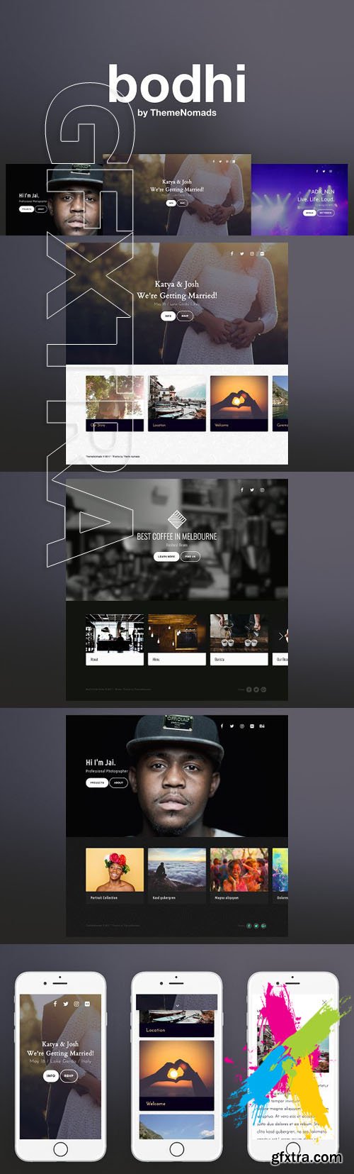 CreativeMarket - Bodhi – One Page Wordpress Theme 1845341