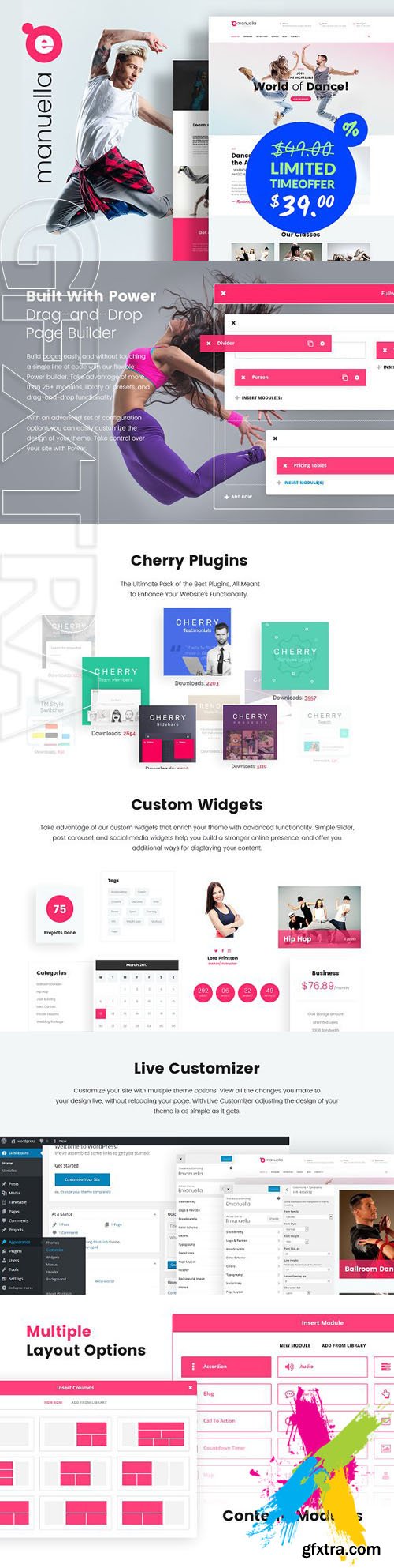 CreativeMarket - Dance School Wordpress Theme 1838933