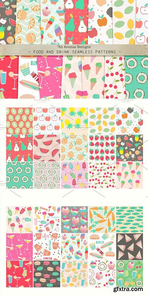 CM - Food and Drink Seamless Patterns 291031