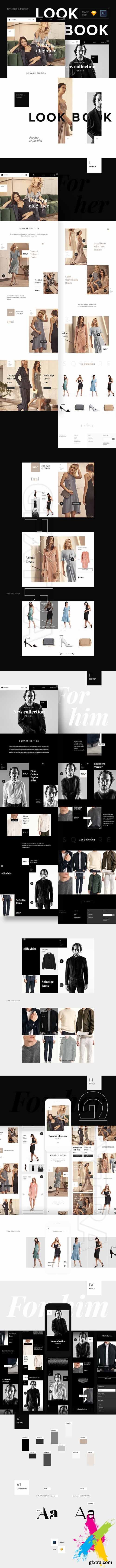 CreativeMarket - SQUARE LookBook template 1845941