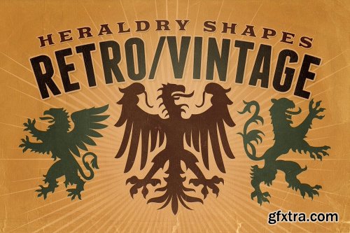 CreativeMarket Vintage shapes - Heraldry Symbols 2 35127