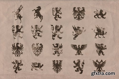 CreativeMarket Vintage shapes - Heraldry Symbols 2 35127