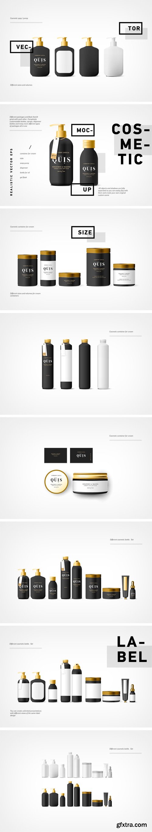 CM - Cosmetic Vector Mockup Black Bottle 1818043