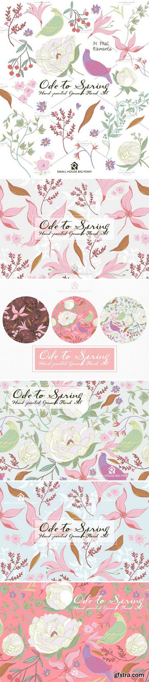 CM - Ode to Spring- Gouache Floral Set 1290811