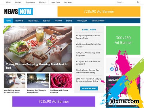 CreativeMarket - NewsNow - Powerful Magazine Theme 1827583