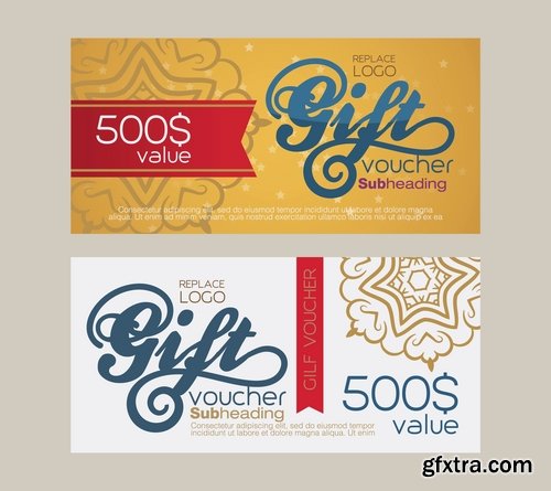 gift certificate business card banner flyer calling card poster 25 EPS