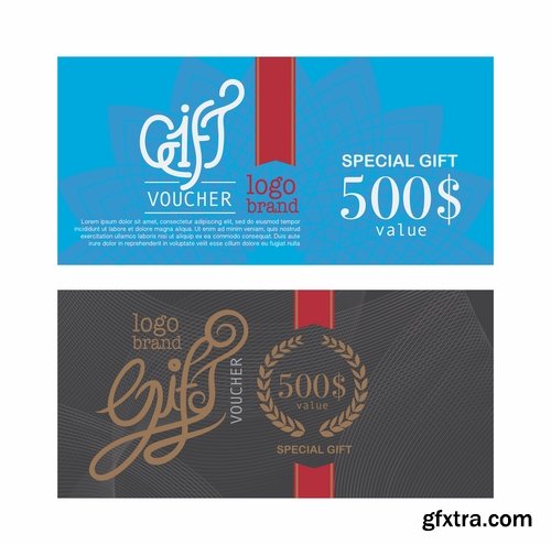 gift certificate business card banner flyer calling card poster 25 EPS