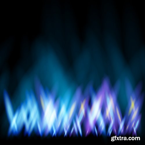 gas burner flame fire vector image 25 EPS