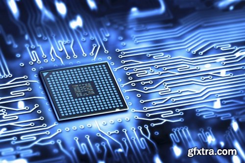 microchip microprocessor circuit capacitor electronic board 25 HQ Jpeg