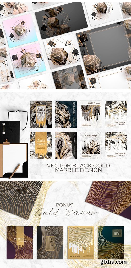 CM - Gold & MARBLE - Creative Cards 1827331