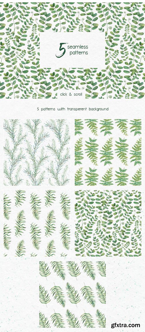 CM - Watercolor Herbs. Clipart Collection 1818264