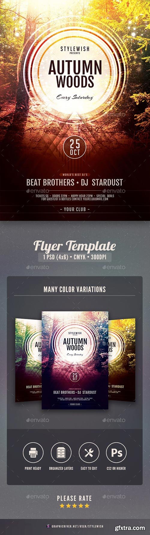 Graphicriver - Autumn Woods Flyer 9137870