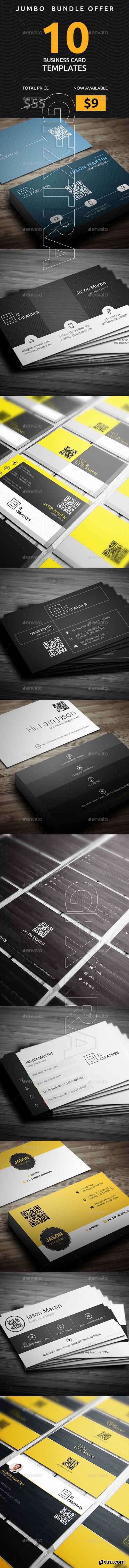 GraphicRiver - Jumbo Bundle - 10 in 1 - Pro Master Business Cards Collection - 2 20660413