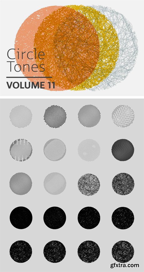 CM - Circle Tones Vol. 11 | 20 Vectors 1831714