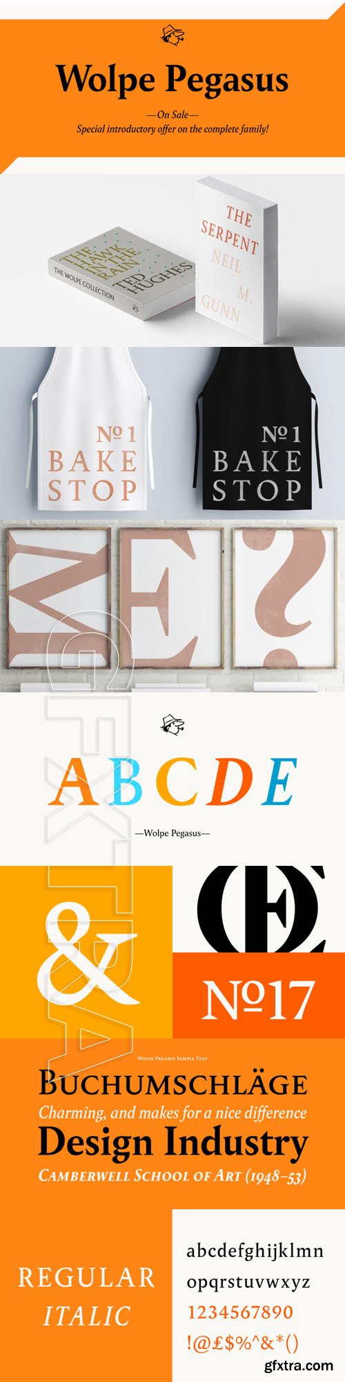 Wolpe Pegasus font family