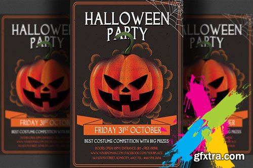 CreativeMarket - Halloween Party Psd Flyer 1879973