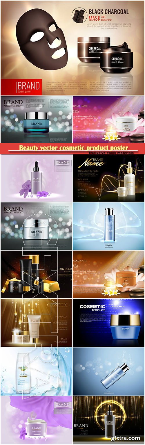 Beauty vector cosmetic product poster # 27