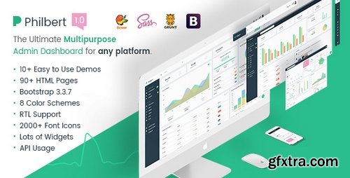 ThemeForest - Philbert v1.0 - Multipurpose Bootstrap Admin Dashboard Template + UI Kit 20558267