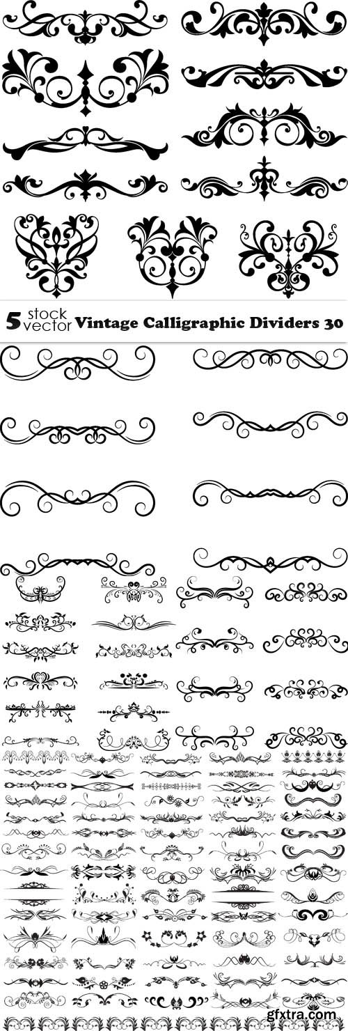 Vectors - Vintage Calligraphic Dividers 30