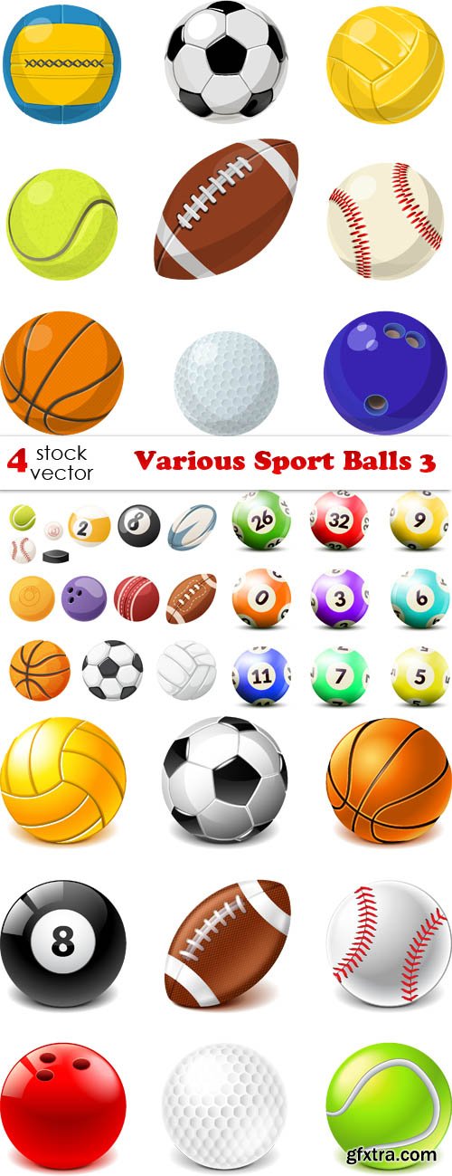 Vectors - Various Sport Balls 3