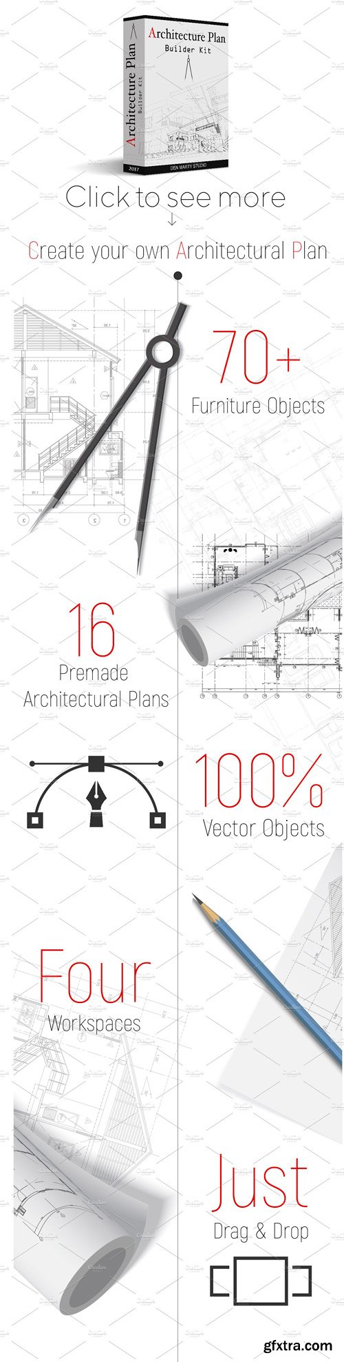 CM - Architecture Floor Plan Builder Kit 1829510