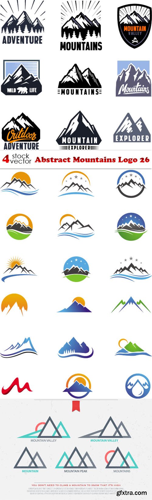 Vectors - Abstract Mountains Logo 26