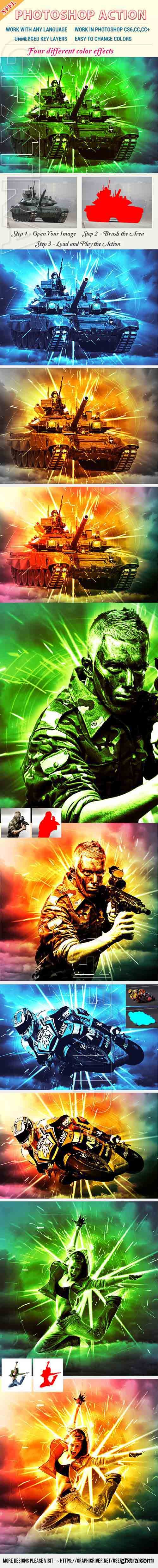 GraphicRiver - Flare Effect Photoshop Action 20644916