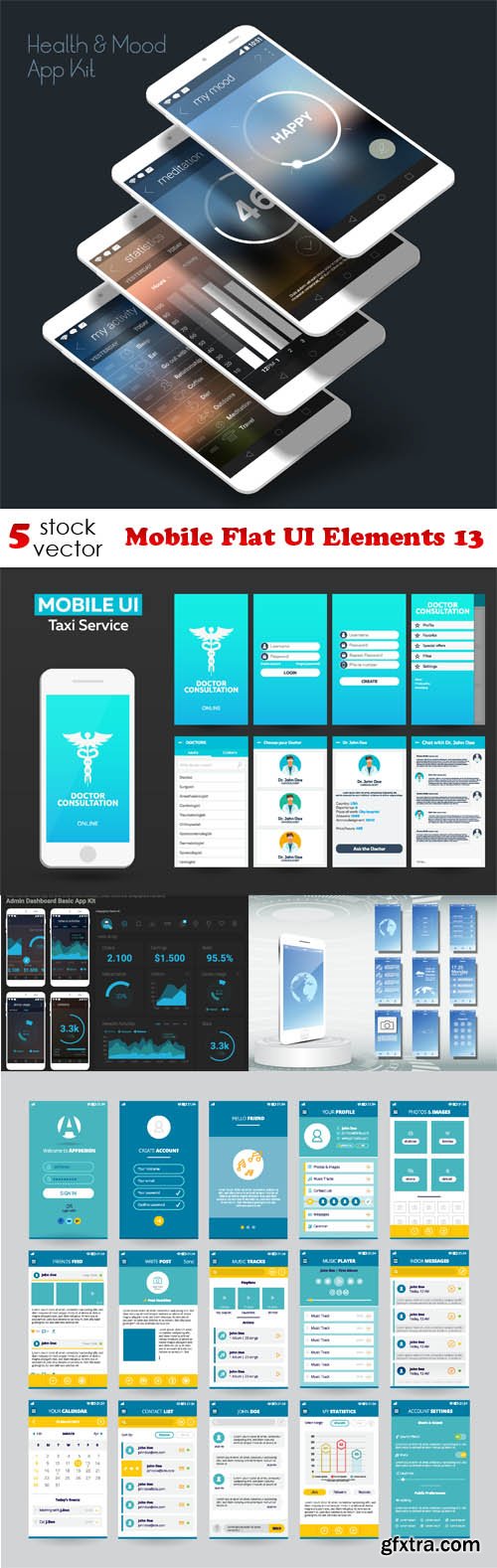 Vectors - Mobile Flat UI Elements 13