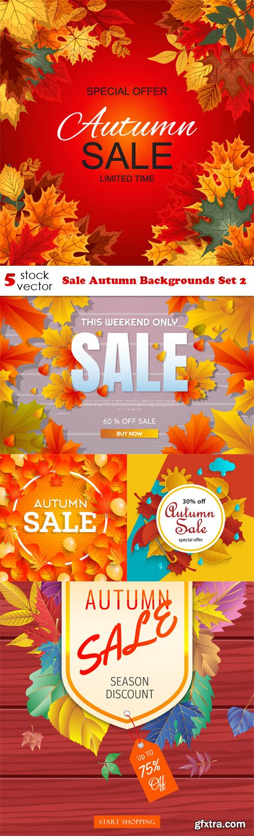 Vectors - Sale Autumn Backgrounds Set 2