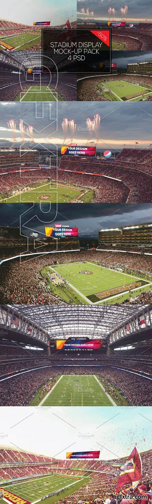 CreativeMarket - NFL Stadium Display Mock-up Pack 2 1863318