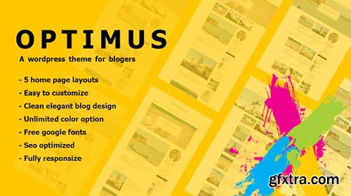 CreativeMarket - Optimus - Simple Blog Theme Wordpres 1883070