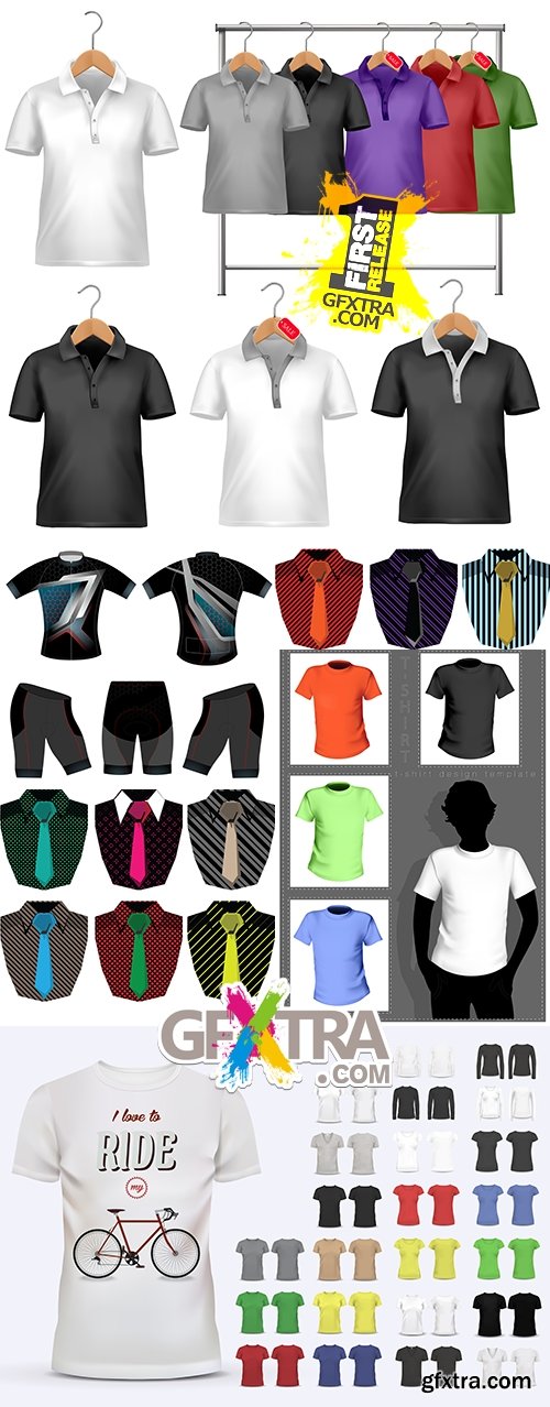 Sportswear and shirt tie fashionable template decor