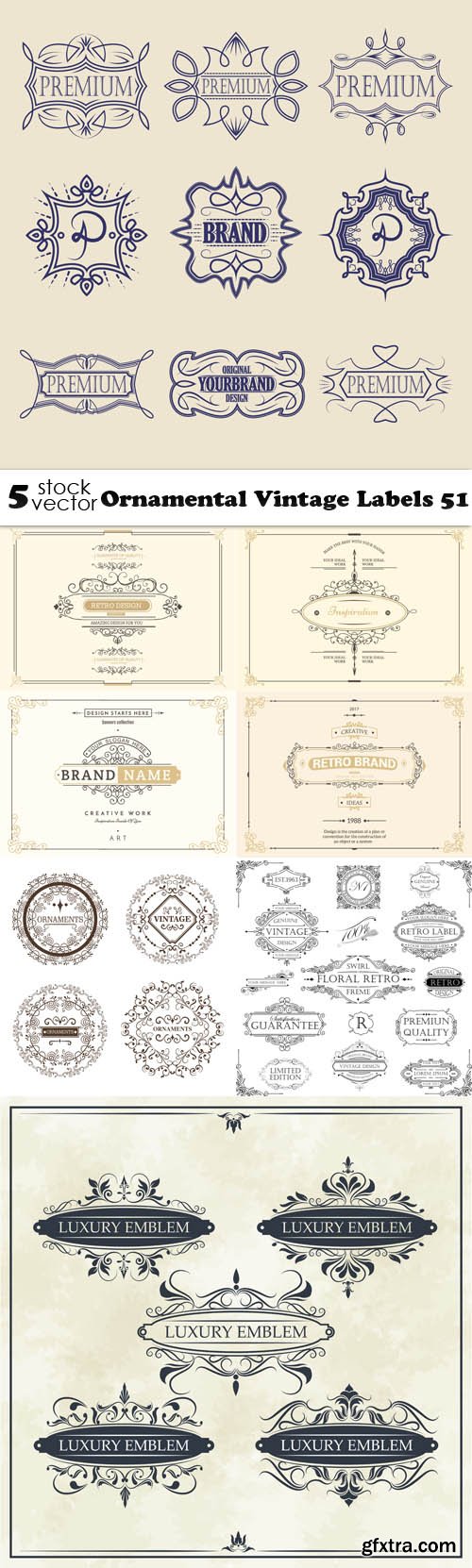 Vectors - Ornamental Vintage Labels 51