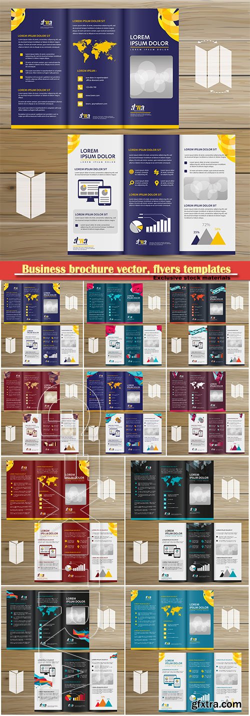 Business brochure vector, flyers templates # 47