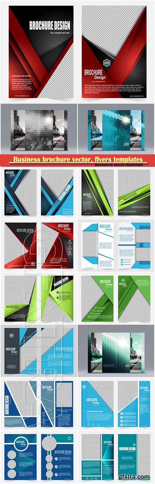 Business brochure vector, flyers templates # 48