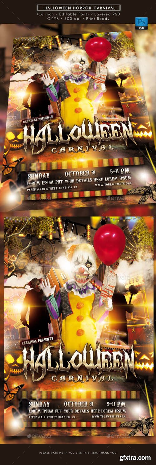 GR - Halloween Horror Carnival Flyer 20706445