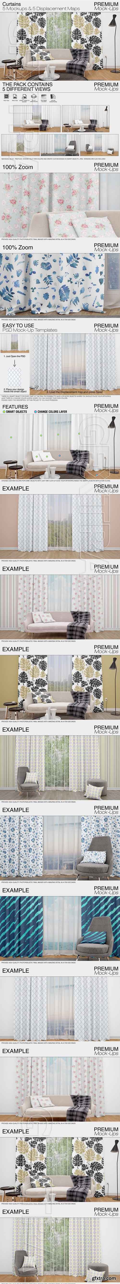 CreativeMarket - Curtains Mockup Set 1877579