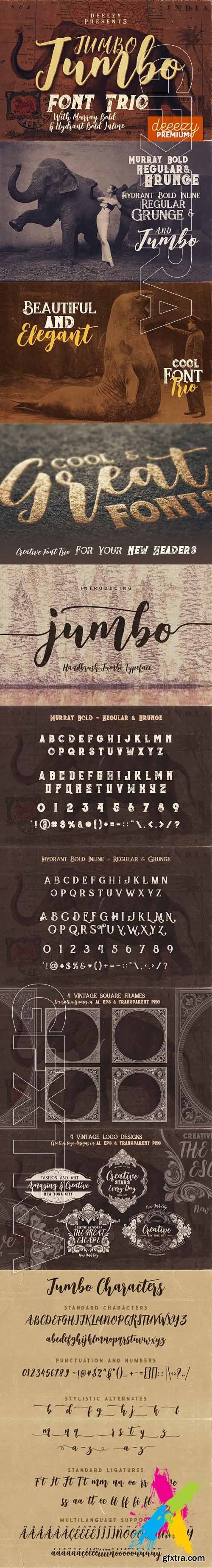 CreativeMarket - Jumbo Font Trio 1861880