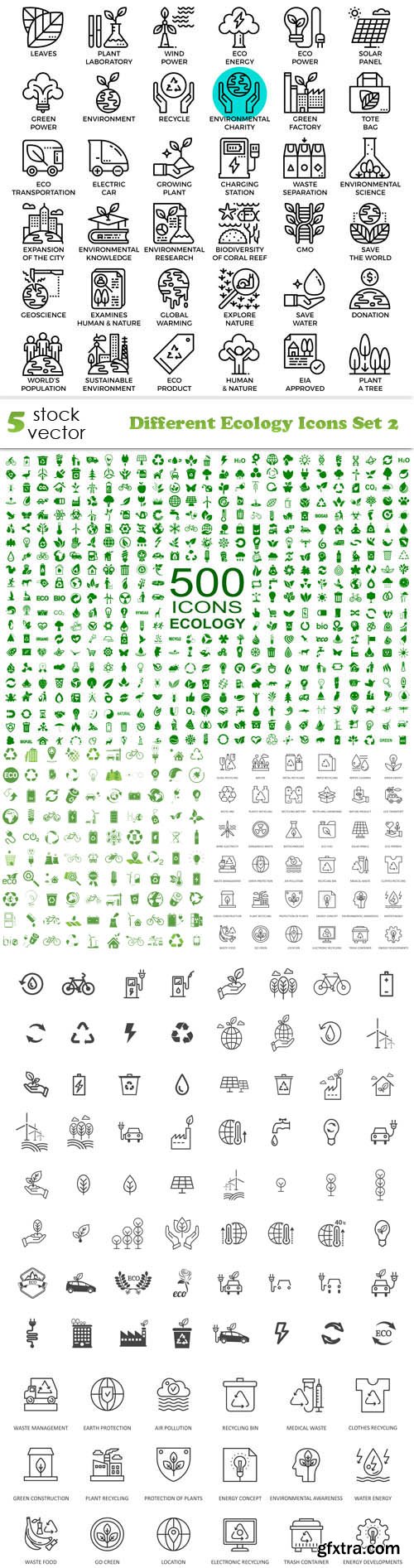 Vectors - Different Ecology Icons Set 2