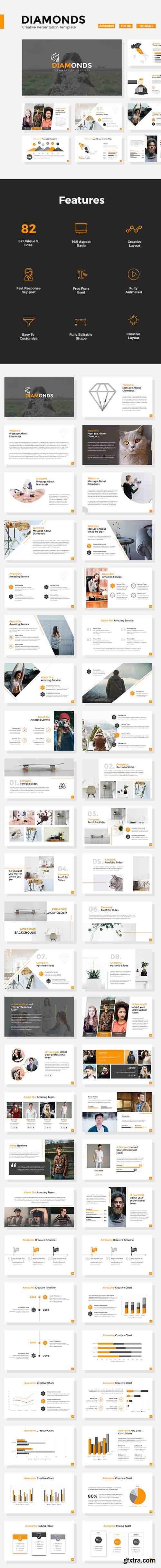 GR - Diamonds - Creative Powerpoint Template 20708030