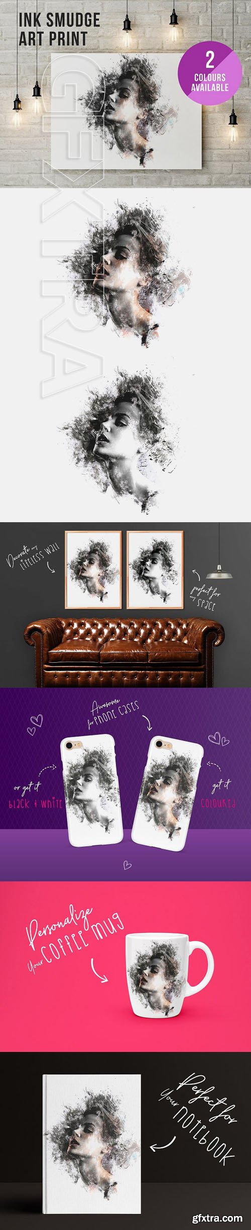 CreativeMarket - Ink Smudge Art Print 1859457