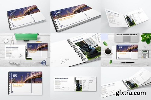 Graphicriver Comb Bound Book / Catalogue Bundle Mockups 20709554