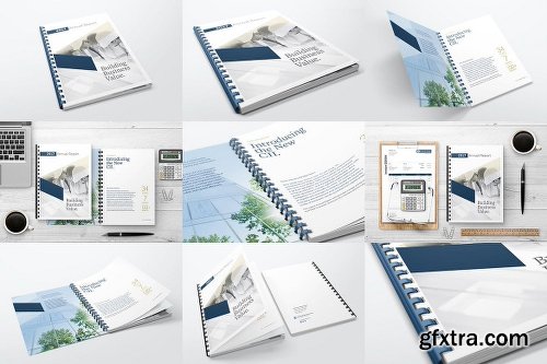 Graphicriver Comb Bound Book / Catalogue Bundle Mockups 20709554