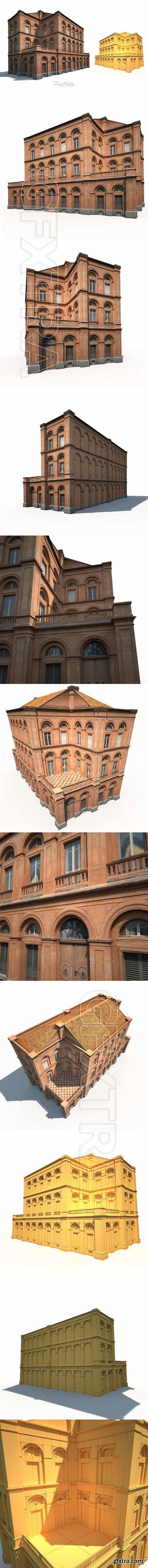 CreativeMarket - Building Facade 184 Low Poly 1883606