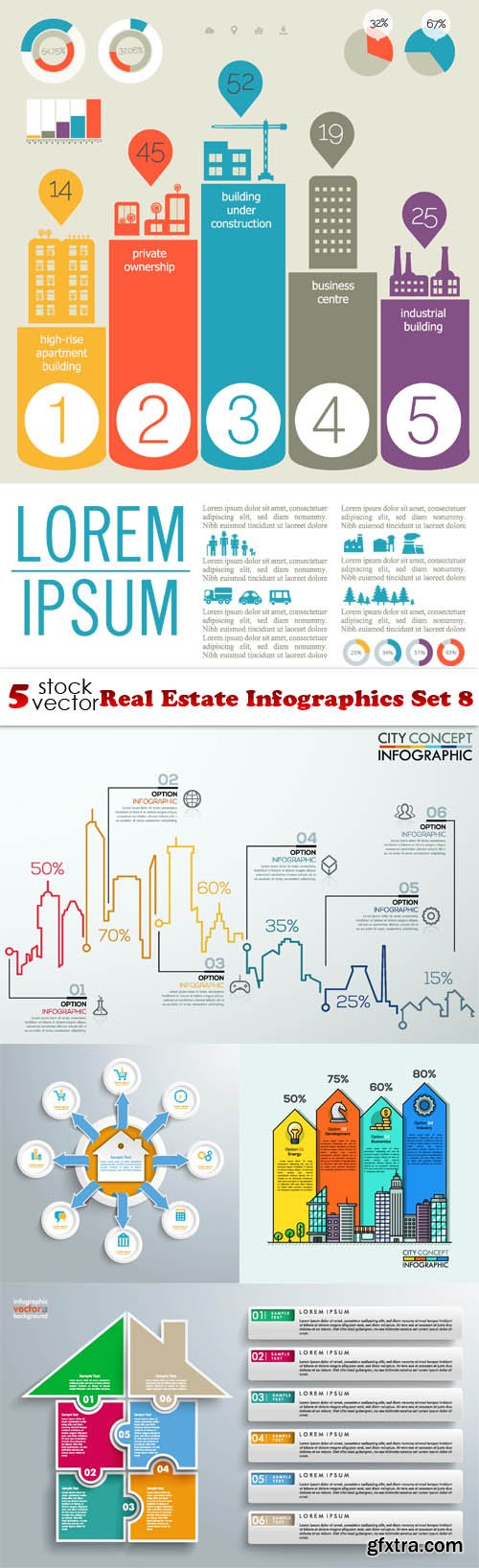 Vectors - Real Estate Infographics Set 8