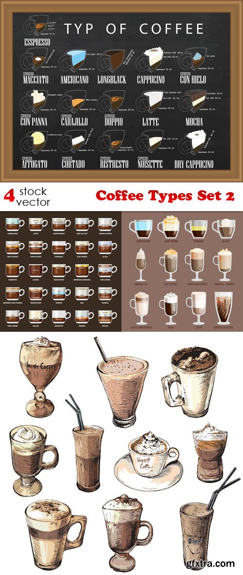 Vectors - Coffee Types Set 2