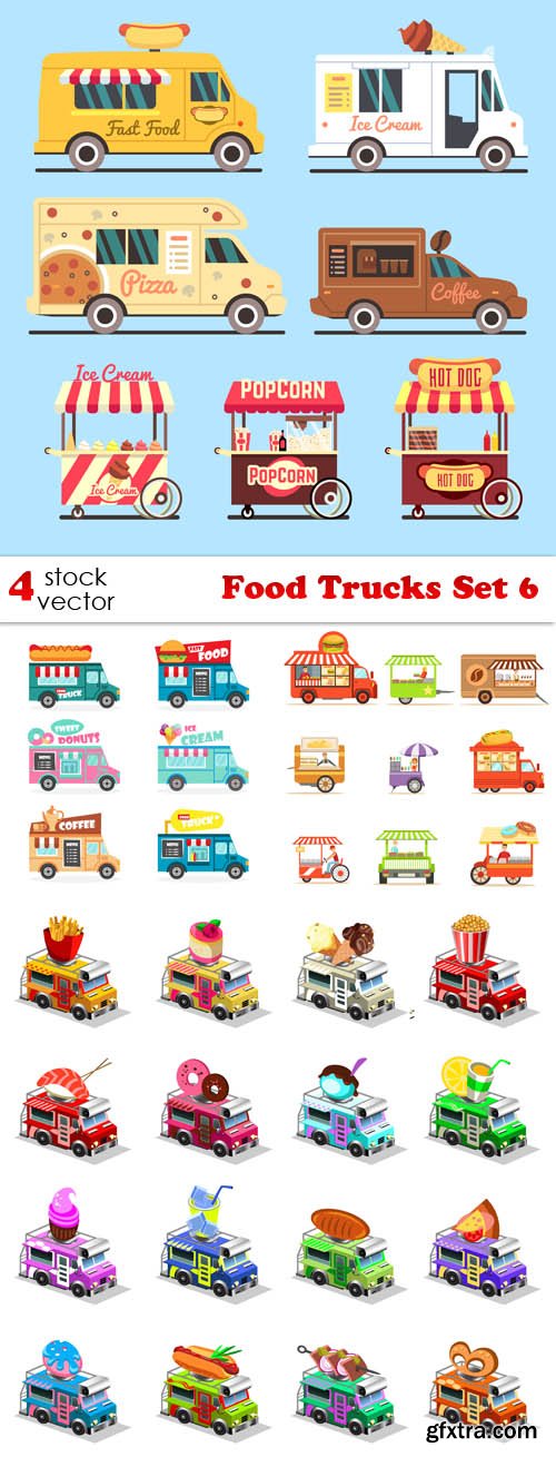 Vectors - Food Trucks Set 6